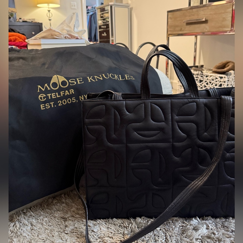 Telfar Black Quilted Tote Bag